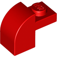Bogenstein 1 × 2 × 1 1/3 mit gebogen oben Rot