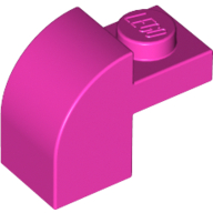 Brick Curved 1 × 2 × 1 1/3 with Curved Top Dark Pink