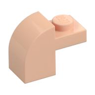 Bogenstein 1 × 2 × 1 1/3 mit gebogen oben Hellnougat