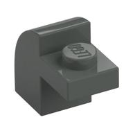 Brick Curved 1 × 2 × 1 1/3 with Curved Top Dark Gray
