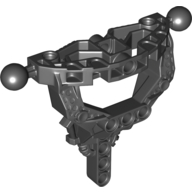 Large Figure Skeletal, Torso with 2 Ball Joints (Makuta) Black