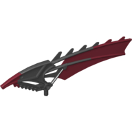 Large Figure Wing, Bladed with Marbled Dark Red Pattern (Antroz) Black