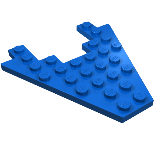 Wedge Plate 8 × 8 with 3 × 4 Cutout Blue
