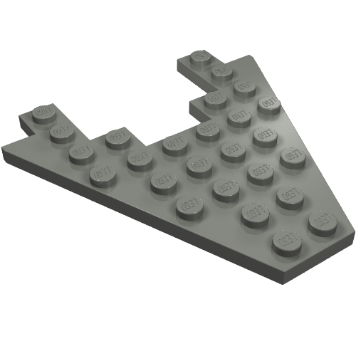 Wedge Plate 8 × 8 with 3 × 4 Cutout Dark Bluish Gray