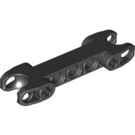 Technic Axle and Pin Connector 2 × 7 with Two Ball Joint Sockets [Squared Ends] Black