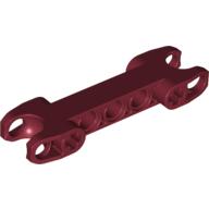Technic Axle and Pin Connector 2 × 7 with Two Ball Joint Sockets [Squared Ends] Dark Red