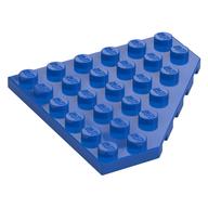 Wedge Plate 6 × 6 Cut Corner Blue