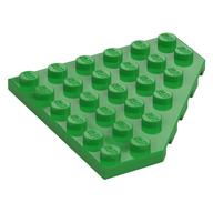 Wedge Plate 6 × 6 Cut Corner Bright Green