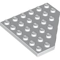 Wedge Plate 6 × 6 Cut Corner Weiß