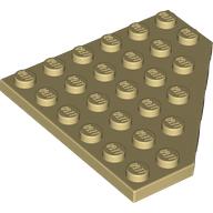 Wedge Plate 6 × 6 Cut Corner Tan