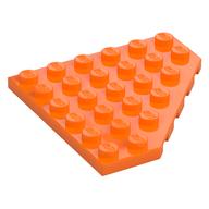 Wedge Plate 6 × 6 Cut Corner Orange