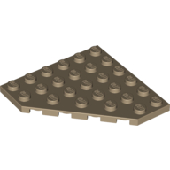 Wedge Plate 6 × 6 Cut Corner Dark Tan