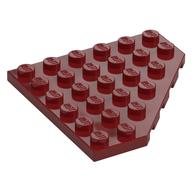 Wedge Plate 6 × 6 Cut Corner Dark Red