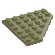 Wedge Plate 6 × 6 Cut Corner Olive Green