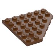 Wedge Plate 6 × 6 Cut Corner Reddish Brown