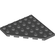 Wedge Plate 6 × 6 Cut Corner Dunkelblaugrau