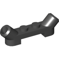 Plate Special 1 × 4 with Angled Tubes Black