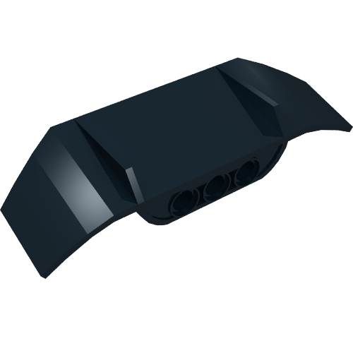 Technic Car Spoiler 3 × 8 [Three Holes] Black
