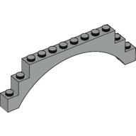 Brick Arch 1 × 12 × 3 Light Gray