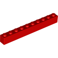 Brick 1 × 10 Red