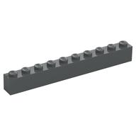 Brick 1 × 10 Dark Bluish Gray