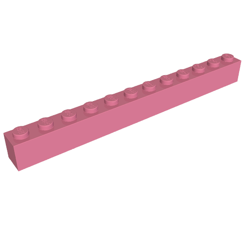 Brick 1 × 12 Medium Dark Pink