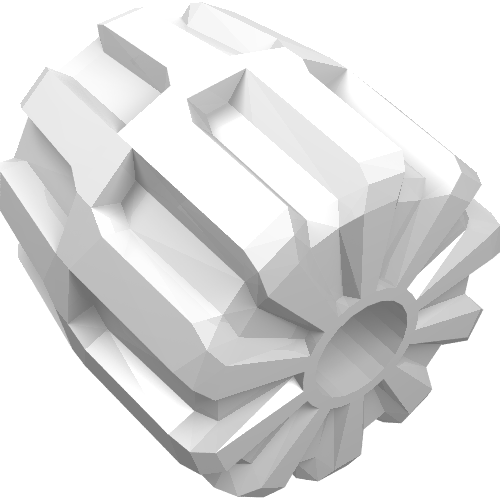 Wheel Hard Plastic Small (22mm D. x 24mm) Weiß