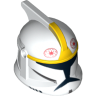 Helmet Clone Trooper Phase 1, with Side Holes, Clone Pilot Print White