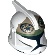 Helmet Clone Trooper Phase 1, with Side Holes, Clone Gunner Print White