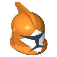 Helmet Clone Trooper Phase 1, with Side Holes, Bomb Squad Trooper Print Orange