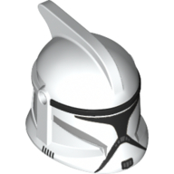 Helmet Clone Trooper Phase 1, with Side Holes, Black Print White