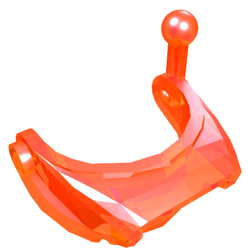 Headwear Accessory Visor with Antenna (Ice Planet) Transparent-Neonorange