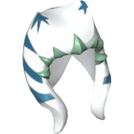 Headdress Togruta Montrals, Dark Blue and Sand Green Ahsoka Print Weiß