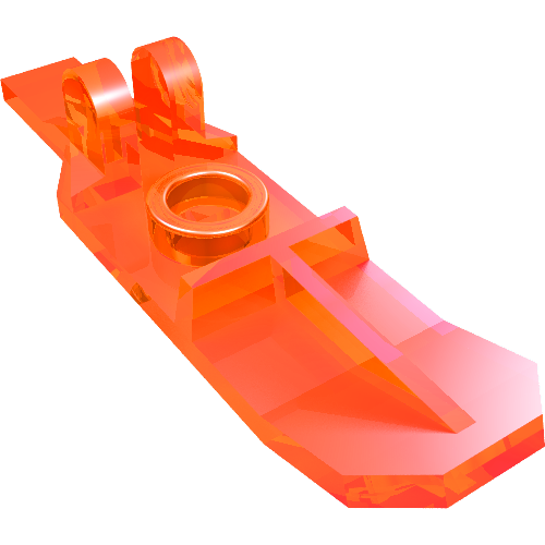 Sports Ski with Hinge Trans-Neon Orange