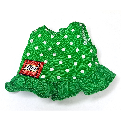 Duplo Dress with White Dots print Grün