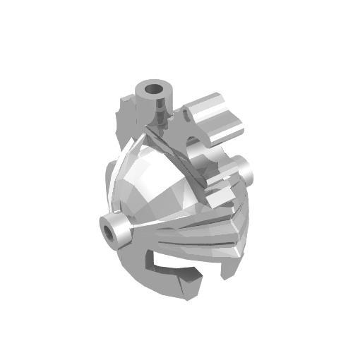 Helmet Castle - Dragon Crown Top with Clip Chrome Silver