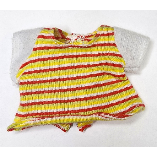 Duplo T-Shirt with Horizontal Stripes, White Sleeves print White