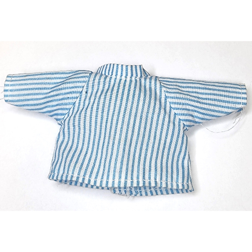 Duplo T-Shirt with Blue Stripes print White