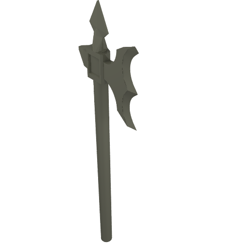 Weapon Halberd / Axe Elaborate Dark Gray
