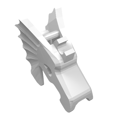 Animal / Creature Accessory, Horse Battle Helmet [Winged, One Clip] Weiß