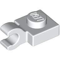 Plate Special 1 × 1 with Clip Horizontal [Thick Open O Clip] Weiß