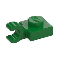 Plate Special 1 × 1 with Clip Horizontal [Thick Open O Clip] Grün