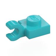Plate Special 1 × 1 with Clip Horizontal [Thick Open O Clip] Mittelazur