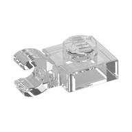 Plate Special 1 × 1 with Clip Horizontal [Thick Open O Clip] Transparent