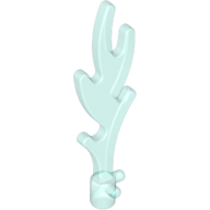 Wave / Flame Rounded with Base Pegs Trans-Light Blue