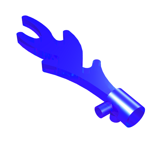 Wave / Flame Rounded with Base Pegs Trans-Purple