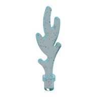 Wave / Flame Rounded with Base Rim Glitter Trans-Light Blue