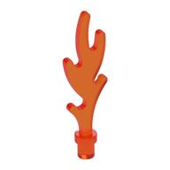 Wave / Flame Rounded with Base Rim Trans-Neon Orange