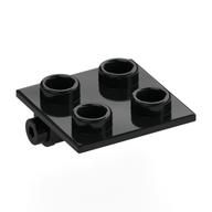 Hinge Brick 2 × 2 Top Plate Thin Black