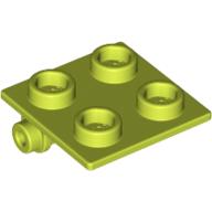 Scharnier Stein 2 × 2 oben Platte dünn Medium Lime